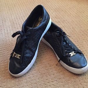 Michael Kors Black leather Tennis Shoes size 9